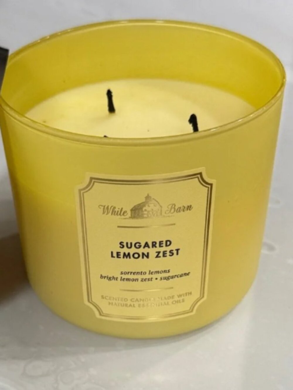 White Barn Sugared Lemon Zest BBW 3-Wick Candle